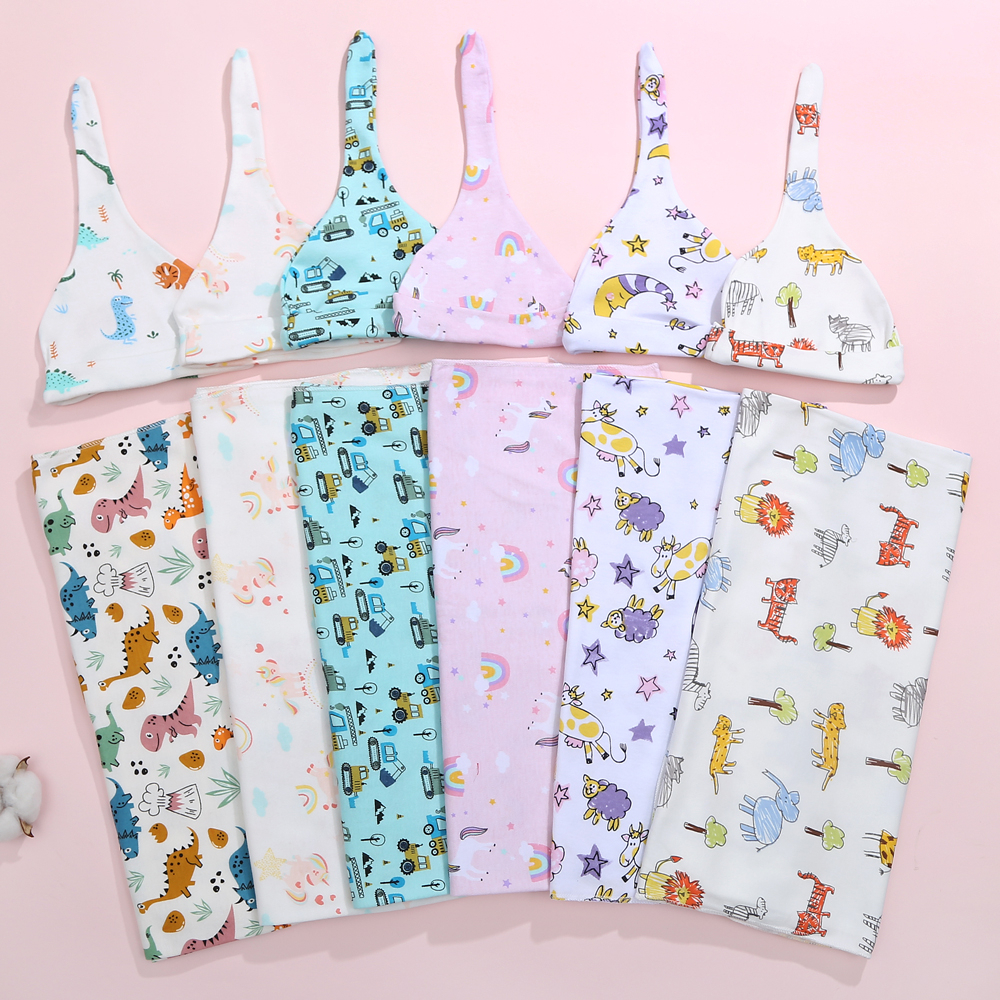 newborn swaddle baby swaddle with hat blanket lampin wrap cotton