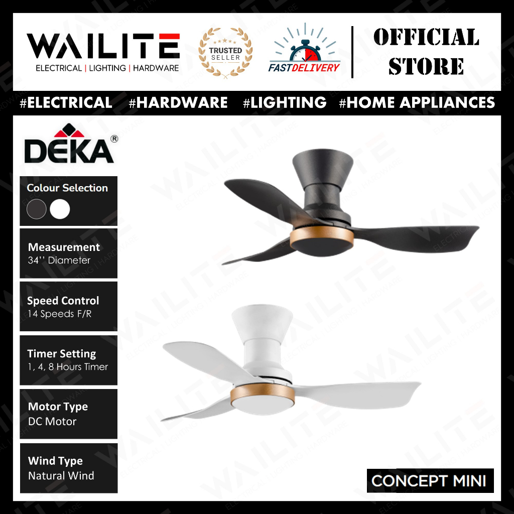 DEKA CONCEPT MINI / CONCEPT MINI LED SERIES CEILING FAN / KIPAS SILING