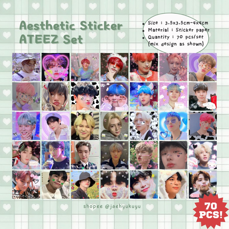 (P4) TXT Enhypen Stray kids Ateez P1Harmony Happy Mail Sticker ...
