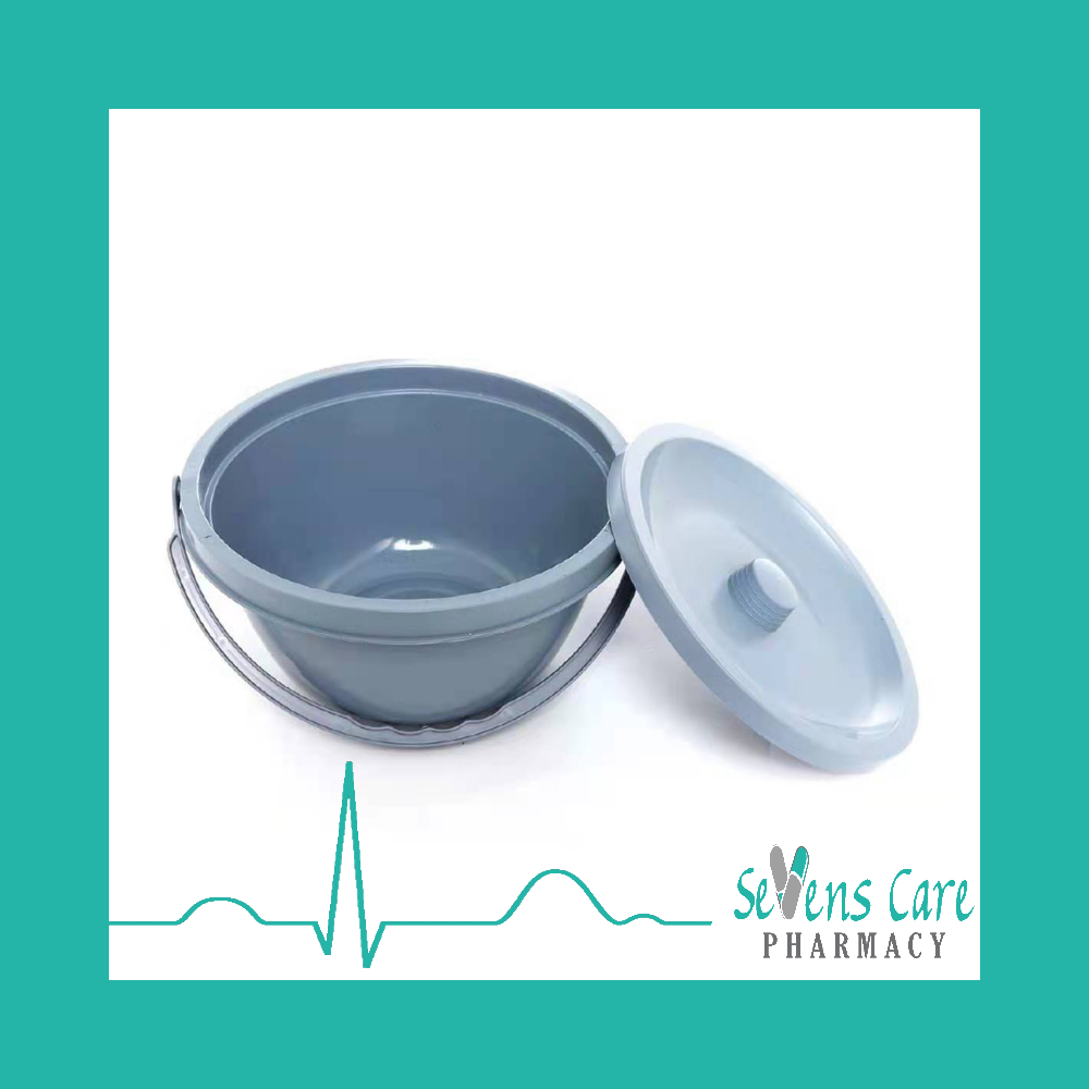 Plastic Bucket (Round) with Lid for Commode Wheelchair | Shopee Malaysia
