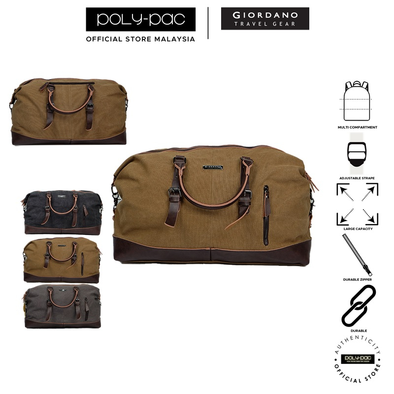 Giordano By Poly Pac 25" Premium Quality Canvas Travel Duffel Bag