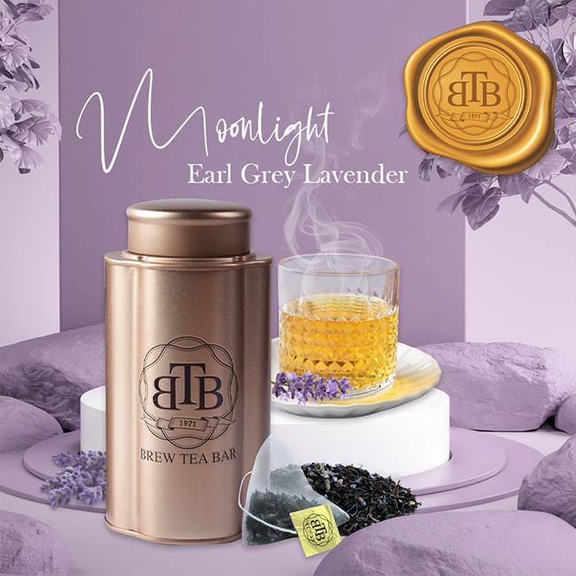 BTB Moonlight Earl Grey Lavender Tea Leaf / Tea Bag in Tin (teh daun