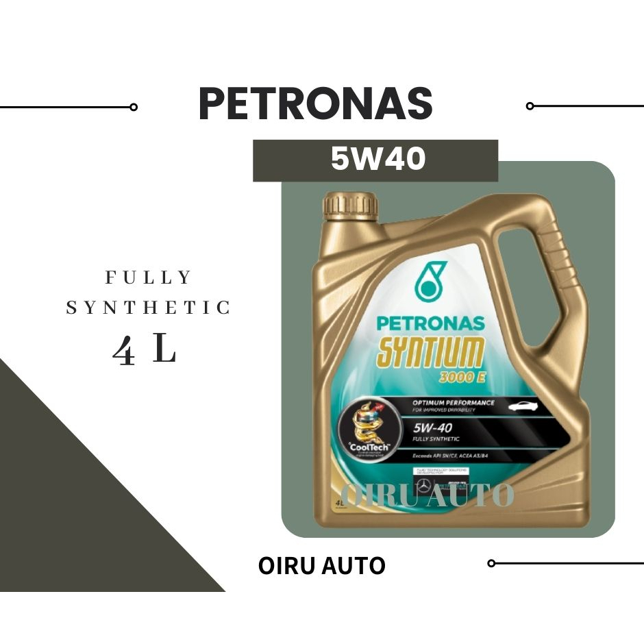 Petronas Syntium 3000 E 5w-40 Engine Oil 4l Minyak Hitam Fully 