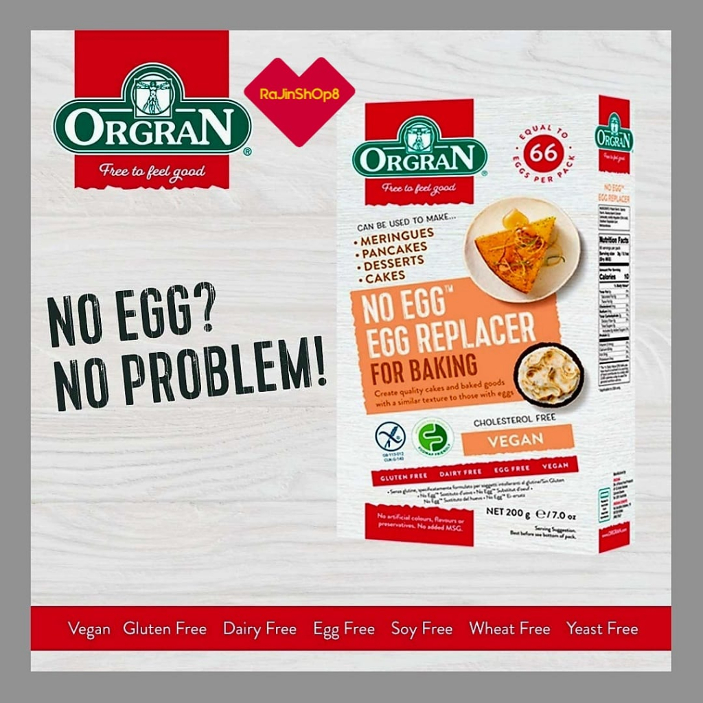 ORGRAN – Egg Replacer Gluten-Free, Non-GMO, Plant Based, Baking Needs ...