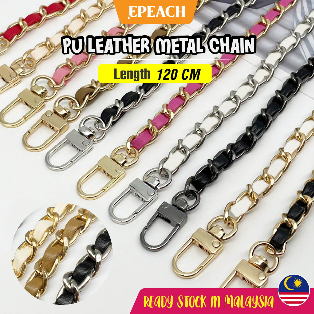 epeach 120cm PU Leather Metal Chain Strap | Tali Rantai Beg Tangan ...