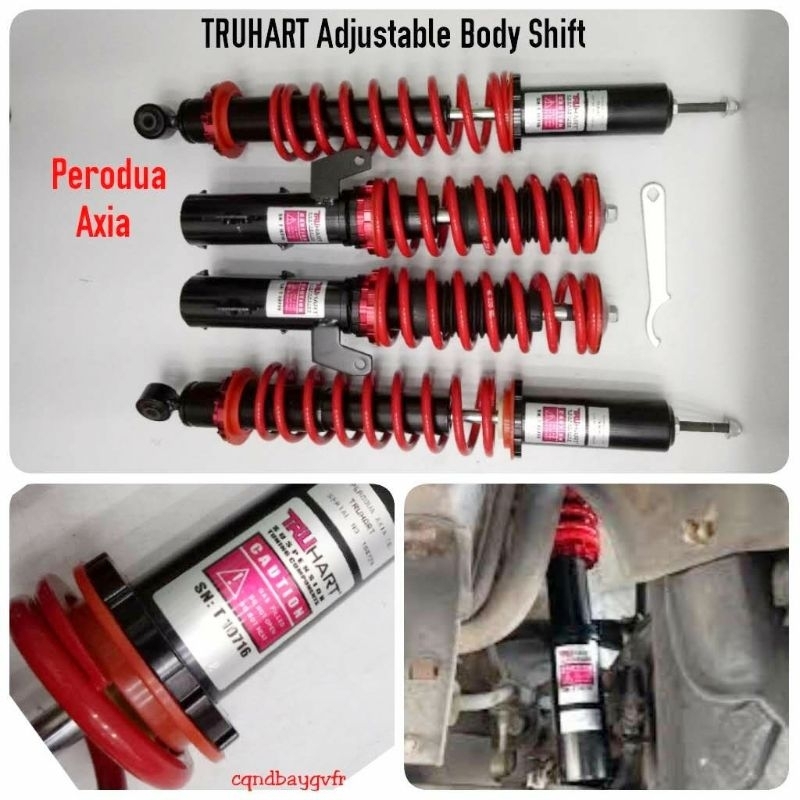 Truhart fully adjustable Perodua Axia Alza Viva Bezza suspension hi low