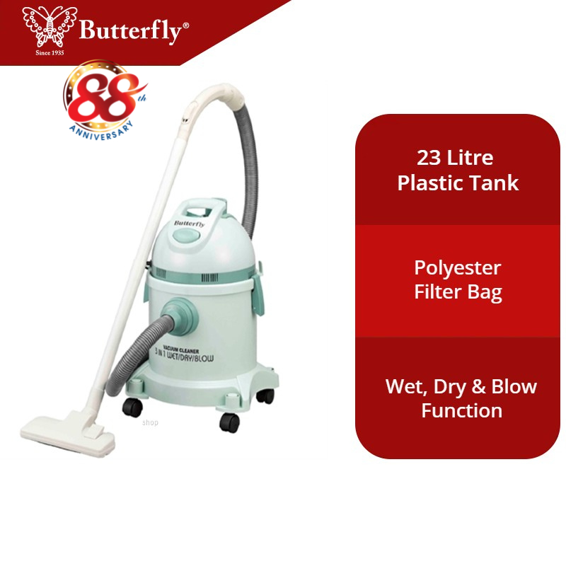 Butterfly 23L Vacuum Cleaner Dry & Wet 1200W BVC9018 Shopee Malaysia