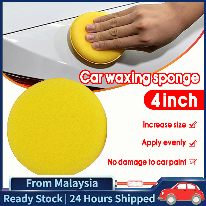 1Set Waxing Sponge Polish Car Polish Pad 4inch Car Waxing Sponge ...