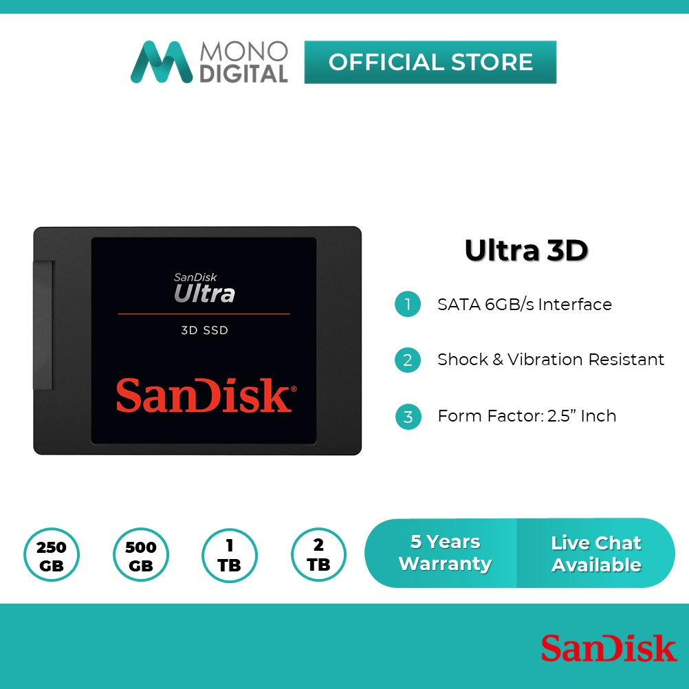 Sandisk ultra 3d ssd on sale 250gb