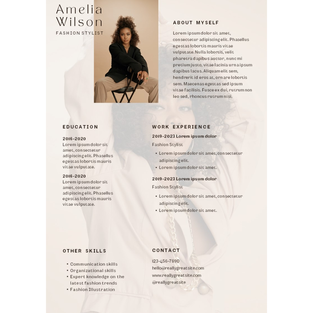 ENGLISH & BAHASA MELAYU RESUME TEMPLATE [EDITABLE] Beige Stylish ...