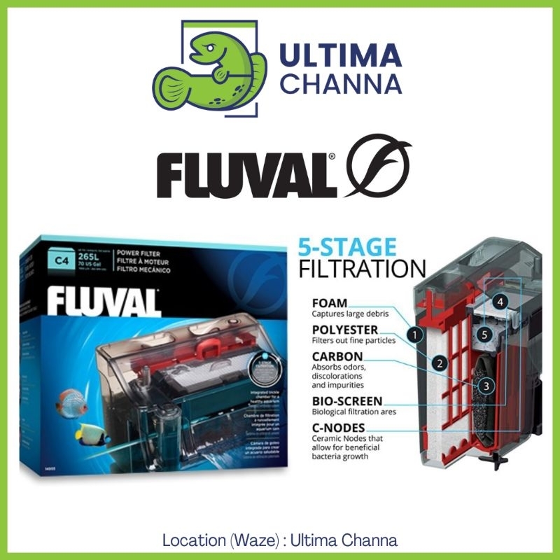 Fluval Hanging Filter 5 stage aquarium filtration for planted tank hang