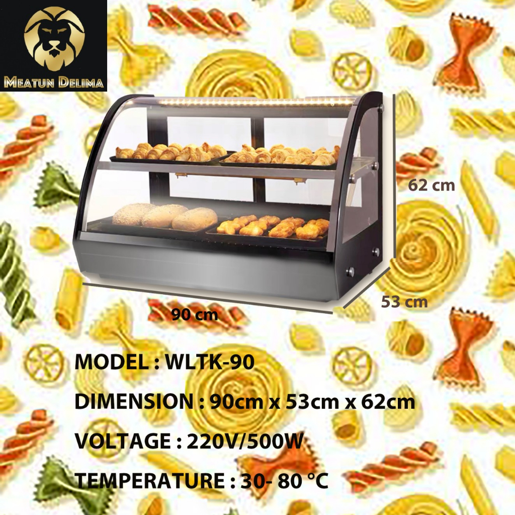 Food Warmer Showcase Display/Pemanas Makanan/Buffet Cabinet/Restaurant ...