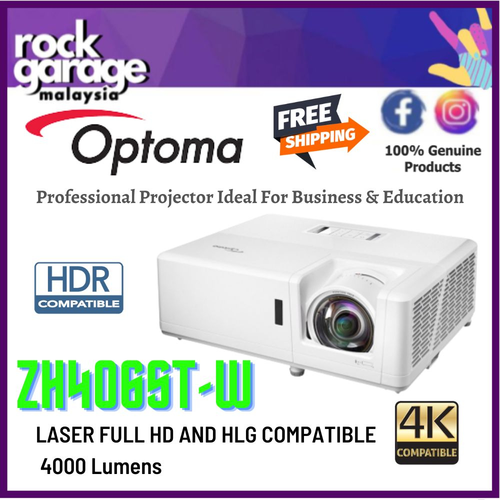 Optoma ZH406STW Bright Short Throw Laser Projector ( ZH406 ST W