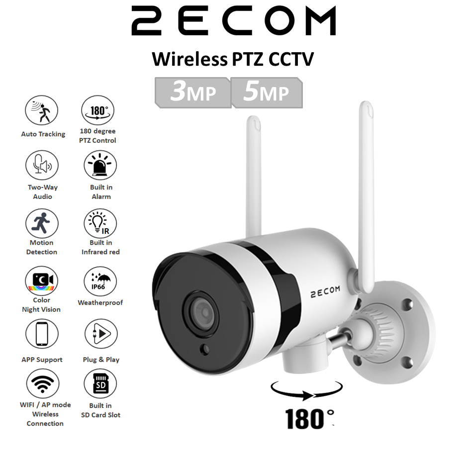 3MP 5MP ROTATE BULLET CCTV Left Right Rotation 2 Way Audio