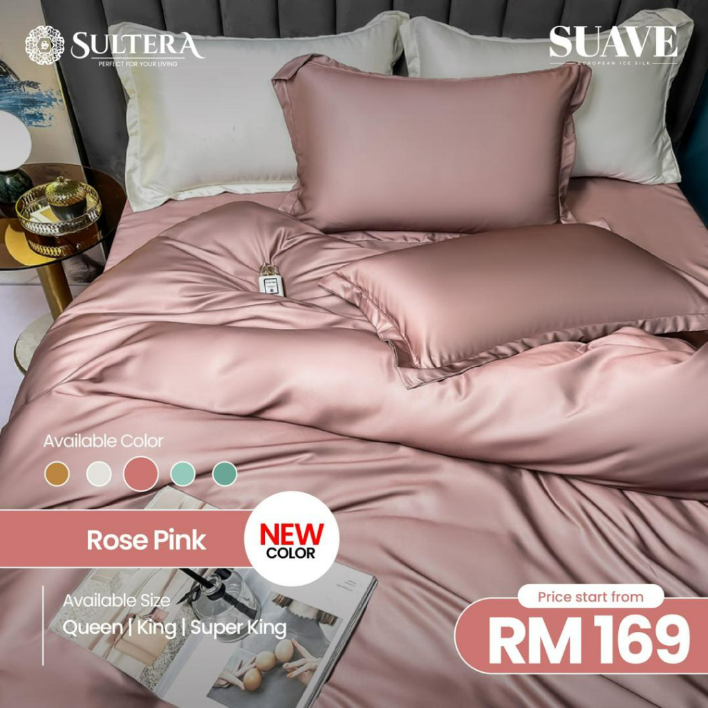 Sultera Bedsheet Set CADAR SUAVE THE SULTAN Queen King Super Single Duvet Cover Cadar Pillow Case European Ice Silk Shopee Malaysia