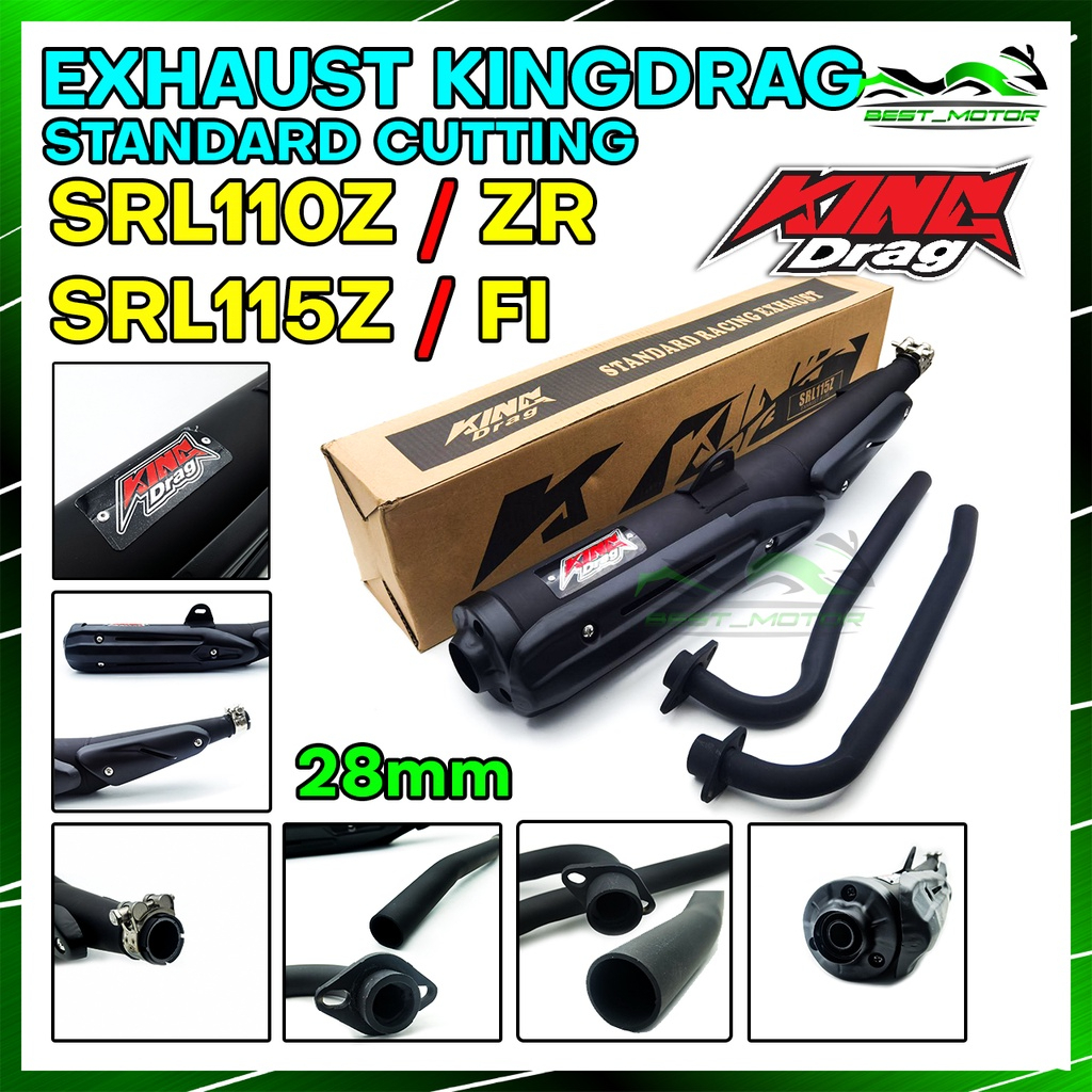 EKZOS LAGENDA KING DRAG EXHAUST SRL110 SRL115 SRL115 FI Standard RACING Exhuast 25mm Shopee