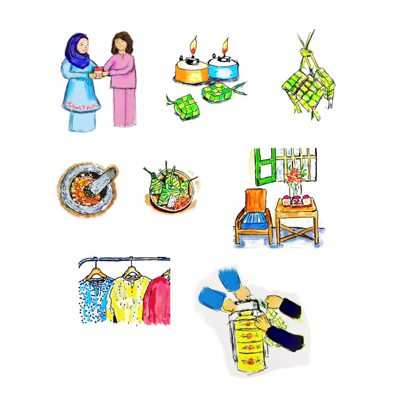 Sticker Pack Warna Hari Raya 22 pieces | Shopee Malaysia