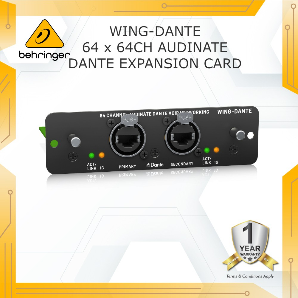 BEHRINGER WINGDANTE WING Expansion Card for 64x64Channel Audinate