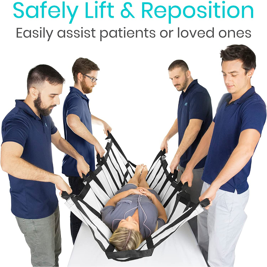 Vive Transfer Blanket with Handles Bed Positioning Pad, Straps