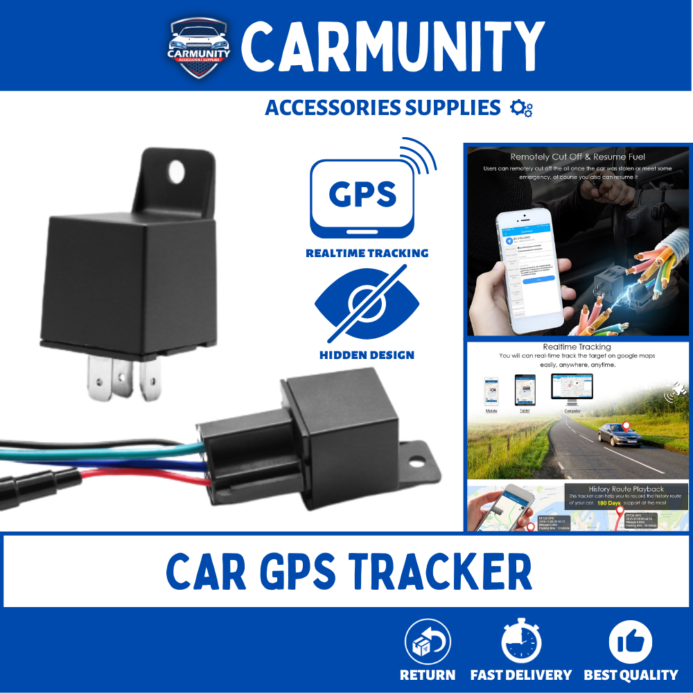 C13 Car GPS Tracker Hidden RelayShape Security Tracking Antitheft Locator Spy Device Remotely