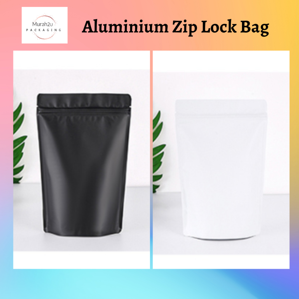 Aluminium Zip Lock Pouch Stand Up Packaging Bag/Metallized Aluminium