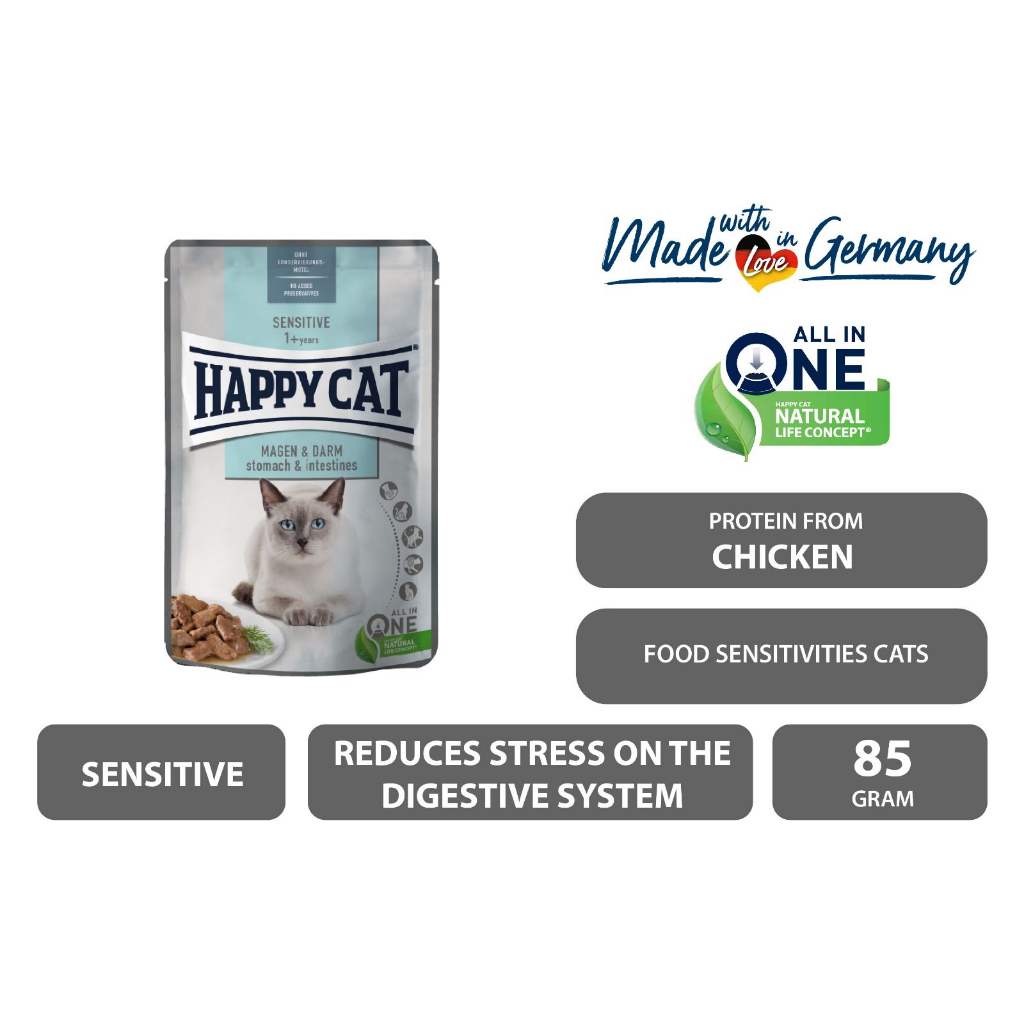 Happy Cat Meat in Sauce Sensitive Stomach & Intestine 85g (BUY 1 FREE 1