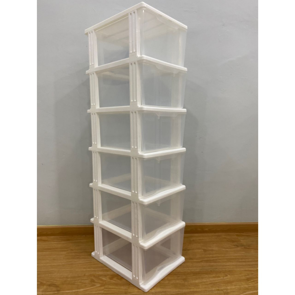 6 Tier Plastic Cabinet Storage Drawer Cupboard Rack Cloths Organizer ...