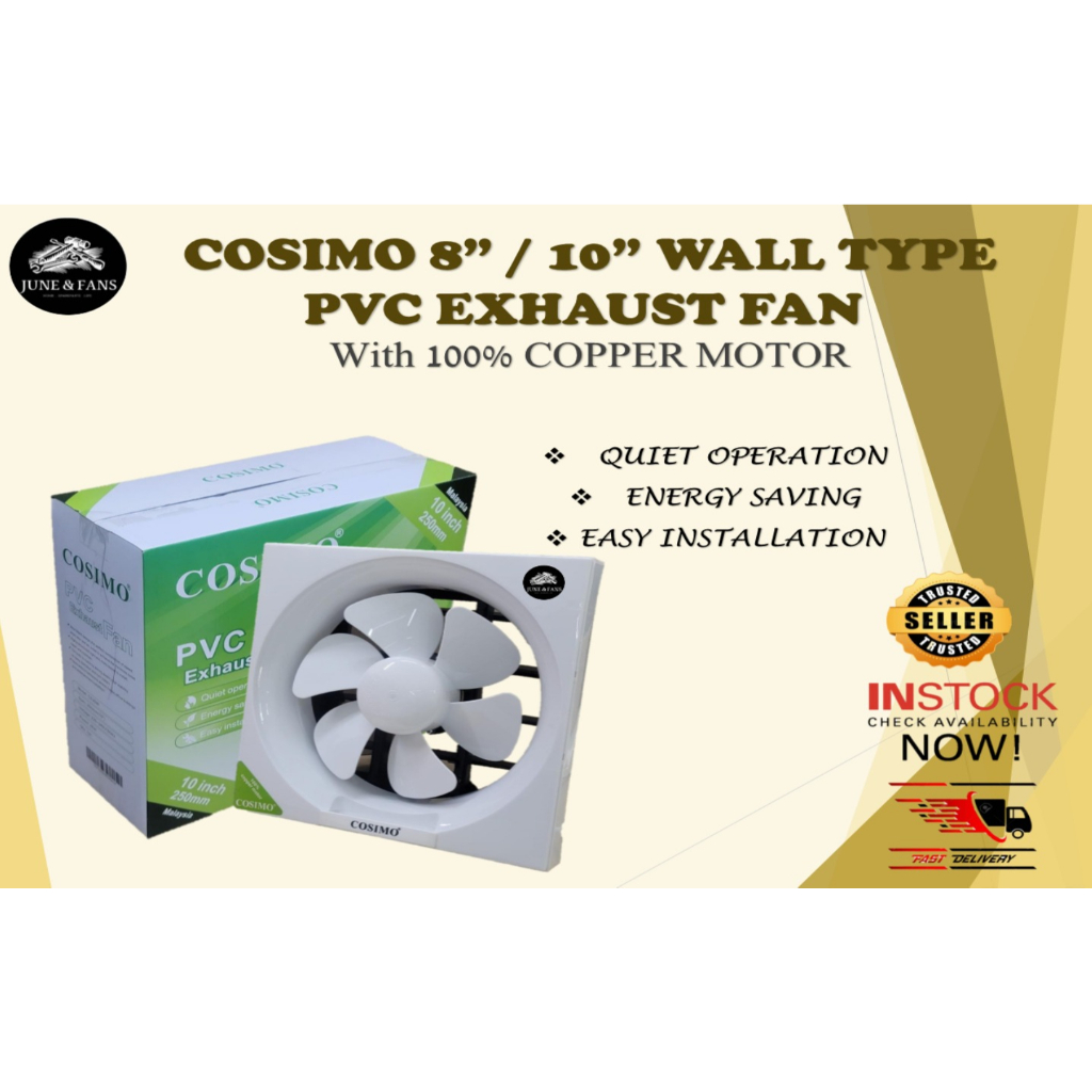 Bathroom Exhaust Fan With Light, 8 Inch Square Panel
