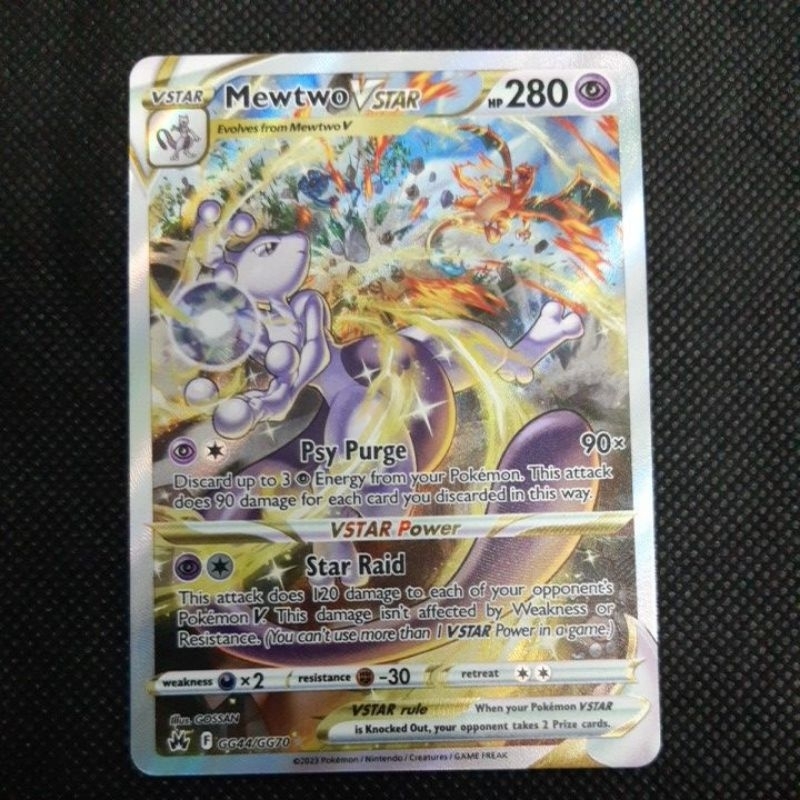 Pokemon Card Tcg Crown Zenith Mewtwo Vstar Gg44gg70 Ultra Rare 100 Original Pokemon Card 8566