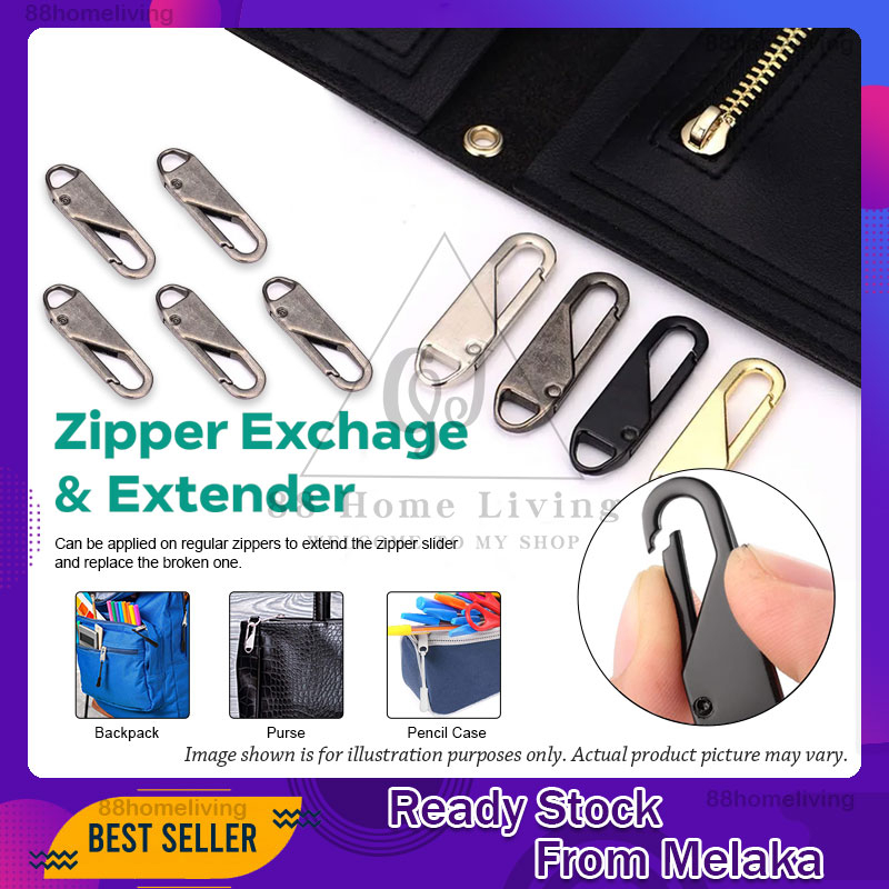 Replacement Zipper Slider Metal Zipper Pull Zipper Repair for Broken Buckle  Zipper Head Zip Ends Bag Suitcase DIY Sewing Craft