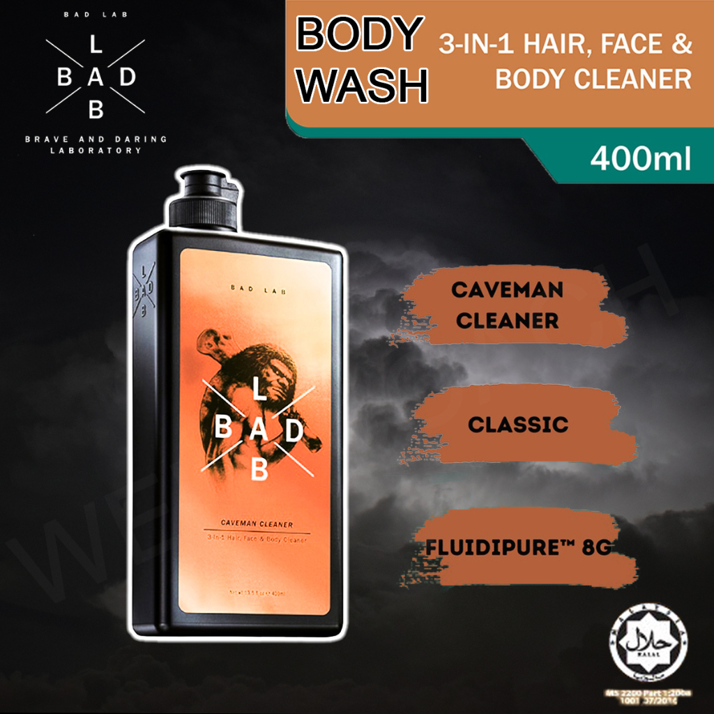 BAD LAB 400ml Caveman Cleaner 3in1 Hair, Face & Body Cleaner Shopee