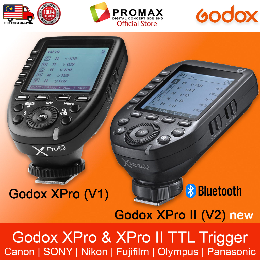 thumbnail image 2 of Godox XPro II TTL Wireless Flash Trigger For FUJIFILM Cameras 2 of 11