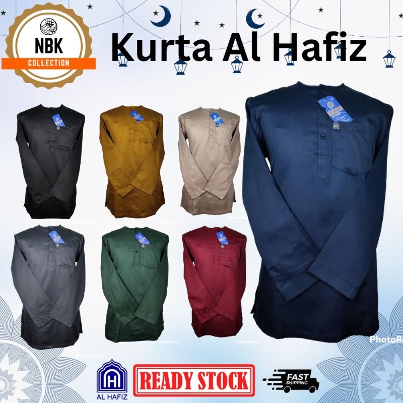 KURTA LELAKI Baju Raya 2024 DEWASA TANPA KOLAR KAIN COTTON Lengan