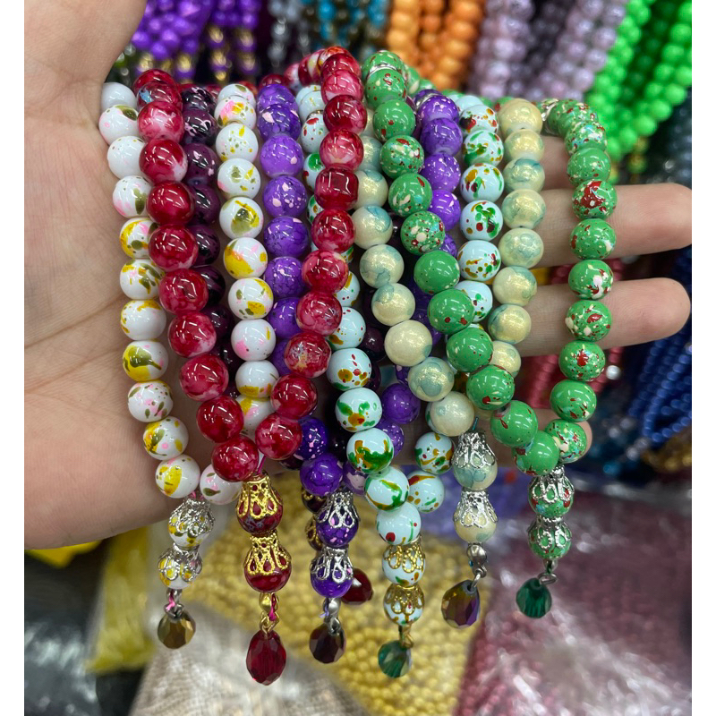 TASBIH MANIK Marble 8mm double cap door gift | Shopee Malaysia