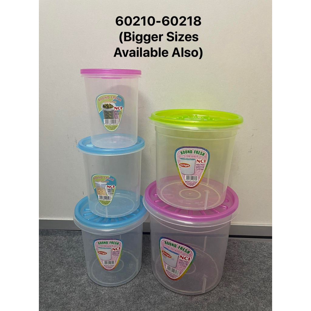 NCI 60210 60212 60214 60216 60218 BPA-Free Plastic Round Fresh Airtight ...