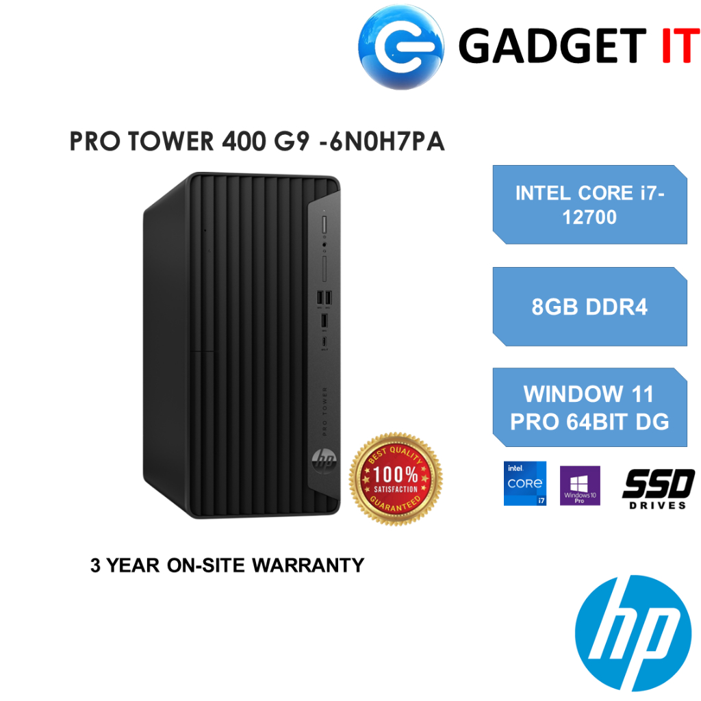 HP PRO TOWER 400 G9 DESKTOP 6N0H7PA / 9R6P4PT (8GB,512GB SSD,UHD