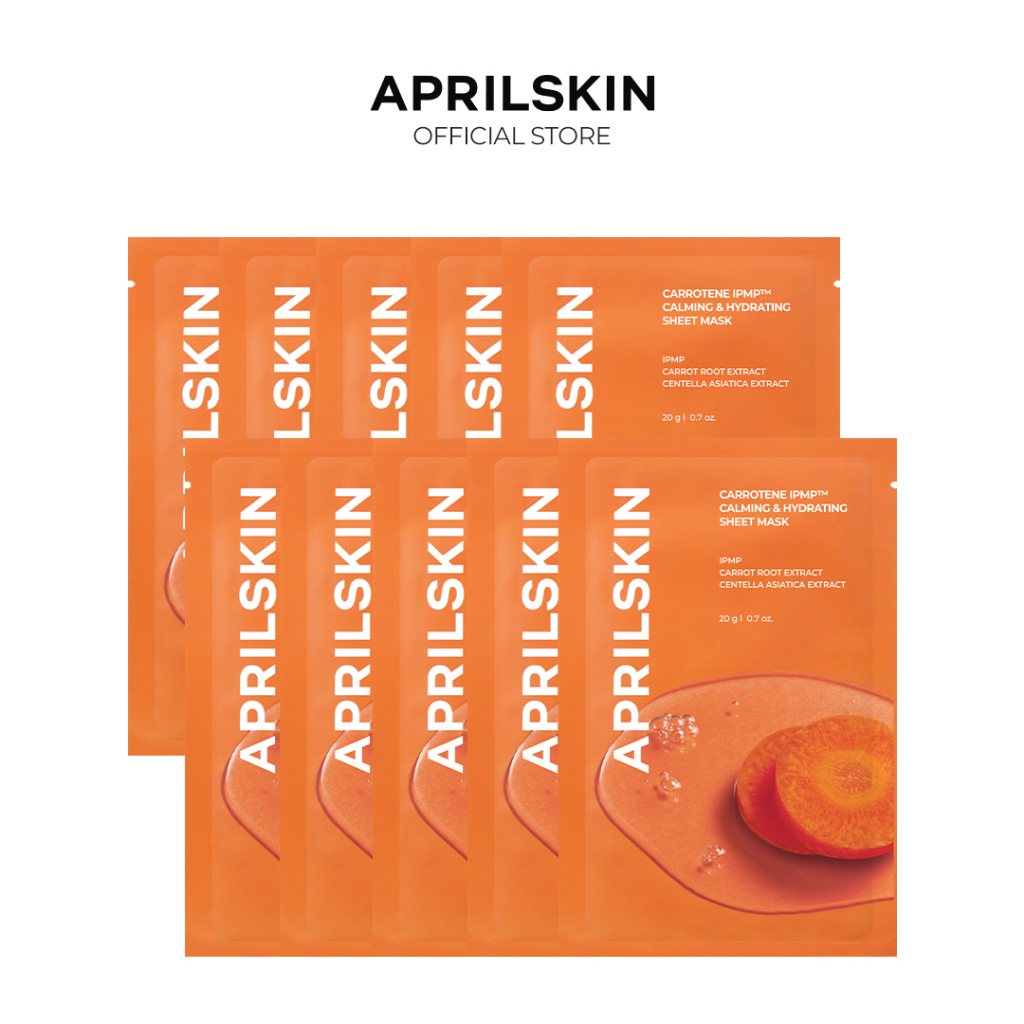 [APRILSKIN OFFICIAL] Carrotene IPMP Calming & Hydrating Sheet Mask (10