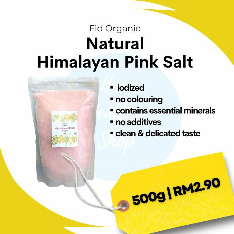 500gram natural pink salt iodized no colouring contain essential