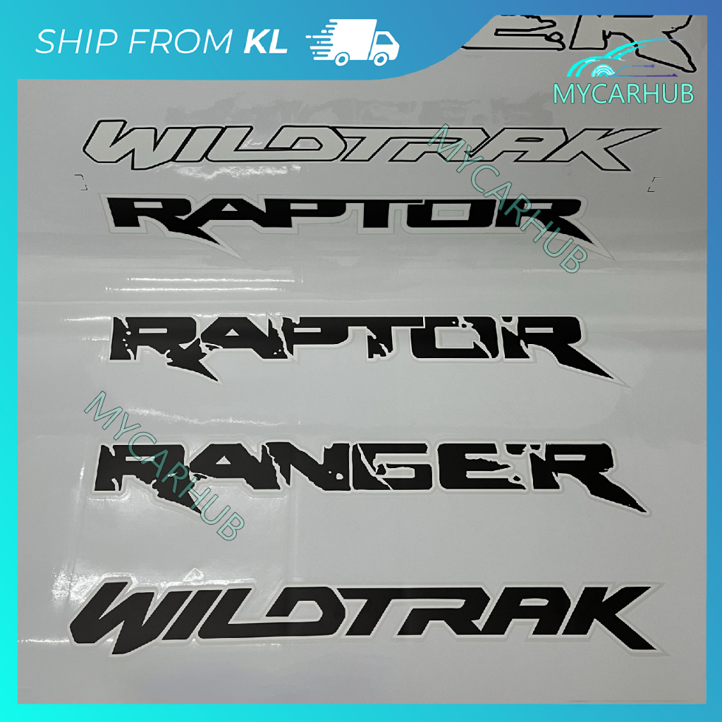 Ford Ranger Raptor Wildtrak Wording Body Sticker Shopee Malaysia