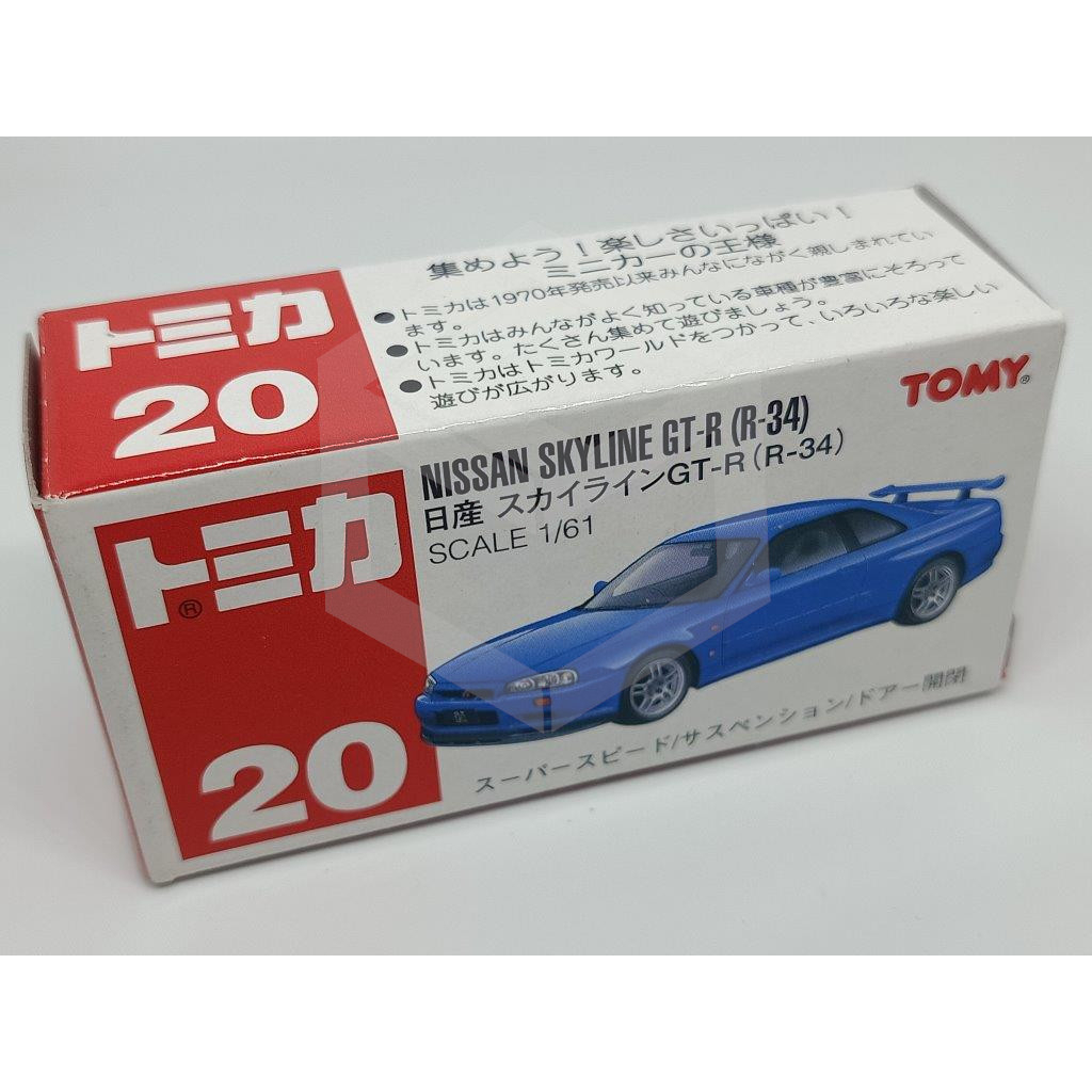 TOMY TOMICA 20 [NISSAN SKYLINE GT-R R34] BLUE/RED LOGO | Shopee Malaysia