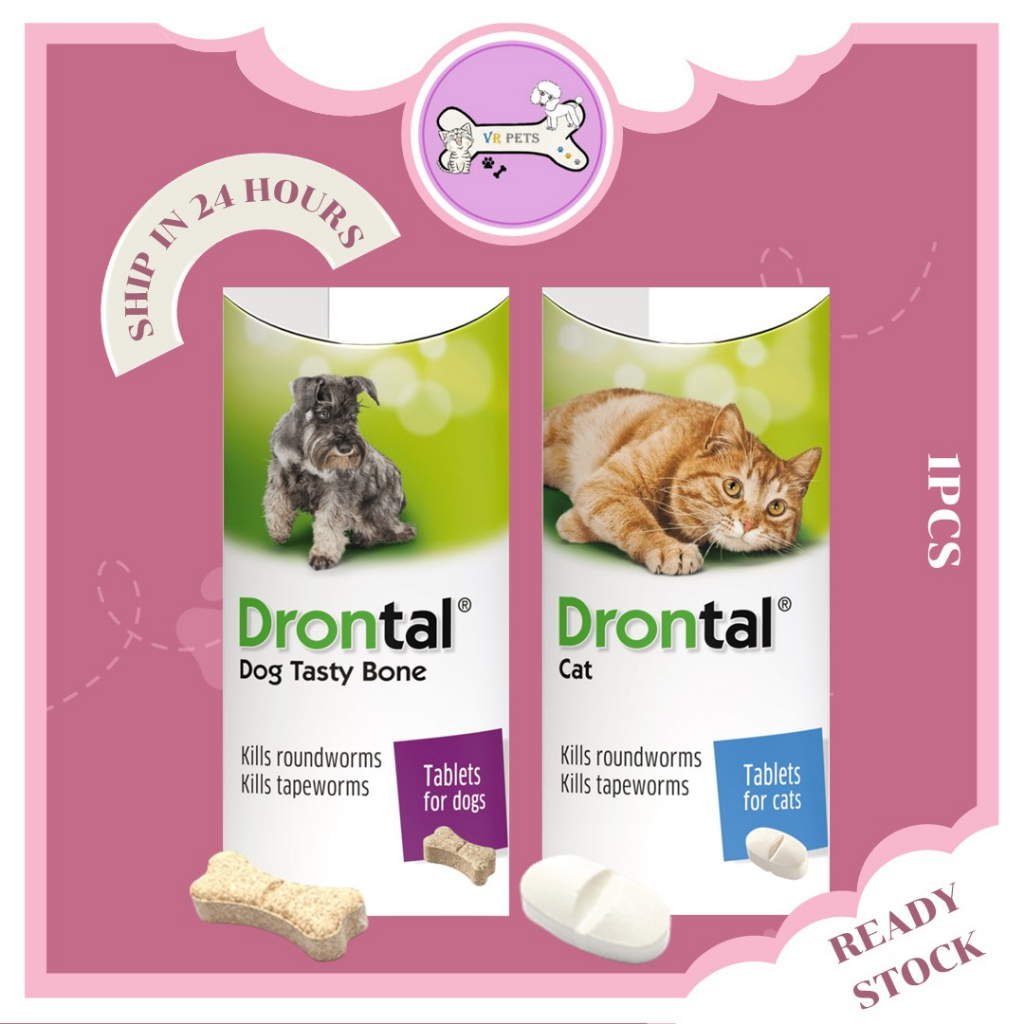 Bayer Original Drontal Cat Tasty Bone Wormer Dog Deworm For Pet 1