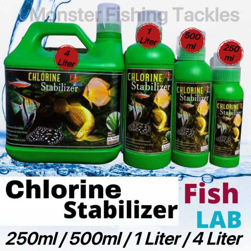 Fish Lab Anti Chlorine Stabilizer With Aloe Vera 250ml~500ml~1 Liter~4 ...