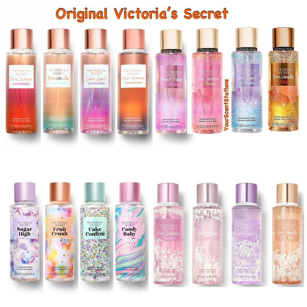 100% Orginal Victora Secret Body Mist Perfume Fragrances 250ml | Shopee ...