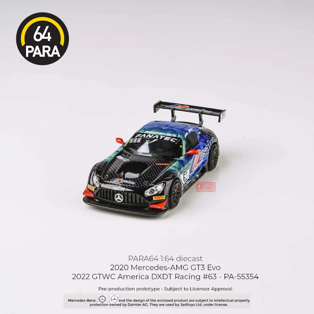 PARA64 1/64 MERCEDES AMG GT3 EVO 2022 GTWC AMERICA DXDT RACING #63 ...