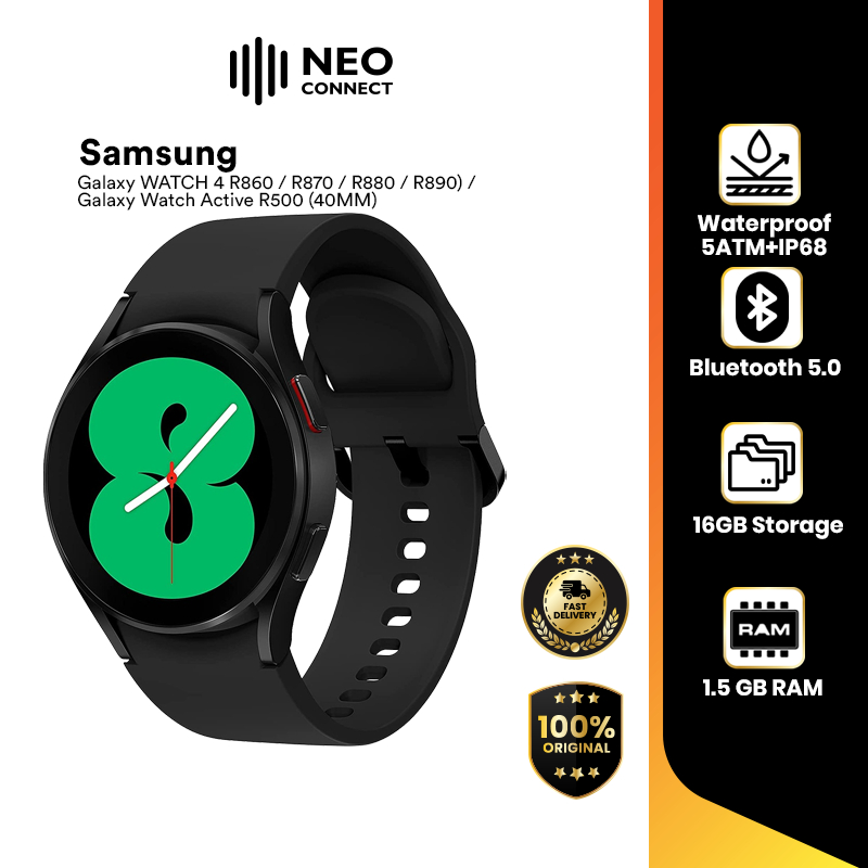 SAMSUNG GALAXY WATCH 4 R860 / R870 / R880 / R890) / Galaxy Watch Active  R500 (40MM) -(100% ORIGINAL BY SAMSUNG MALAYSIA) | Shopee Malaysia