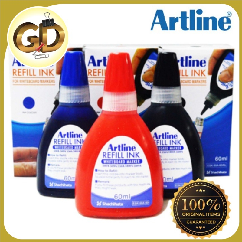 Artline Whiteboard Marker Refill Ink/Penanda Kekal Papan Putih 60ml