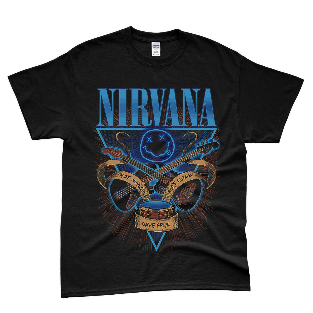 NIRVANA Nirvana Band T-shirt, Band T, Men's L size cotton black type Vintage Second Hand main image 0