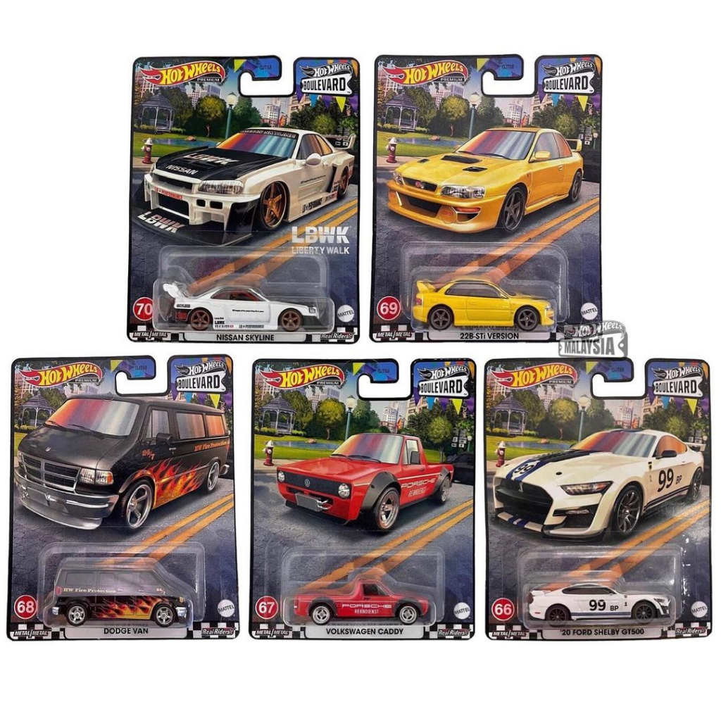 Hot Wheels 2023 Boulevard Mix P ( LBWK R34 Nissan Skyline, Subaru ...