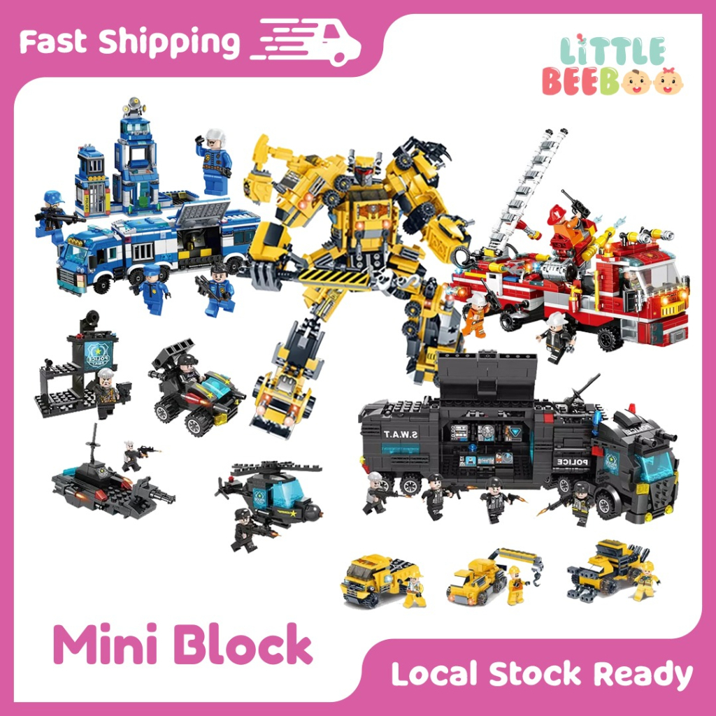 Building Mini Block with 8 Different Design Assemble Multiple Vehicle ...