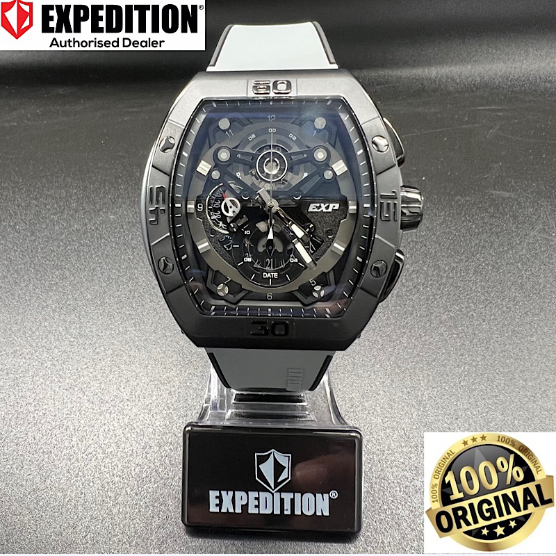 (Official Warranty) Expedition Chronograph Grey Rubber Band Men Watch E6800MCRIPBAGR Shopee